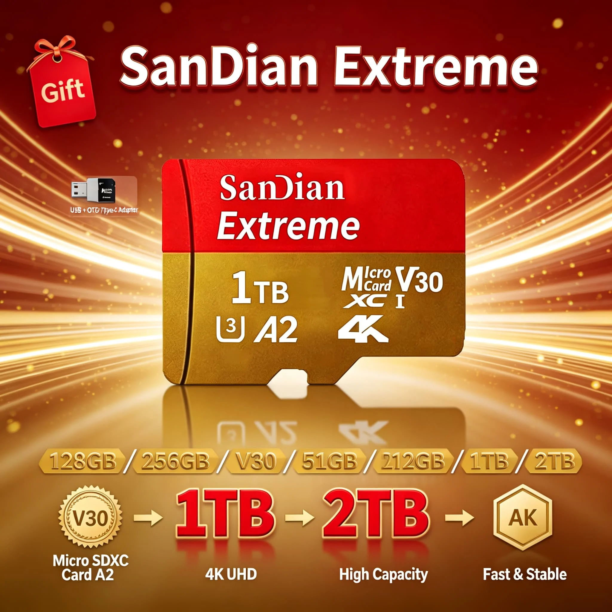 PC Smartphone Titan Max 256GB 512GB Micro TF SD Card Class 10 UHS 1 High Speed Flash Memory Storage Pro Max Speed Core Ultra
