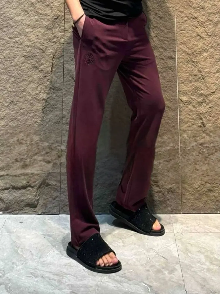 

Silky Smooth Soft Versatile Ele Casual Pants Straight Leg Spring Autumn Aser Fabric Faionable Cool Youth Active Sle