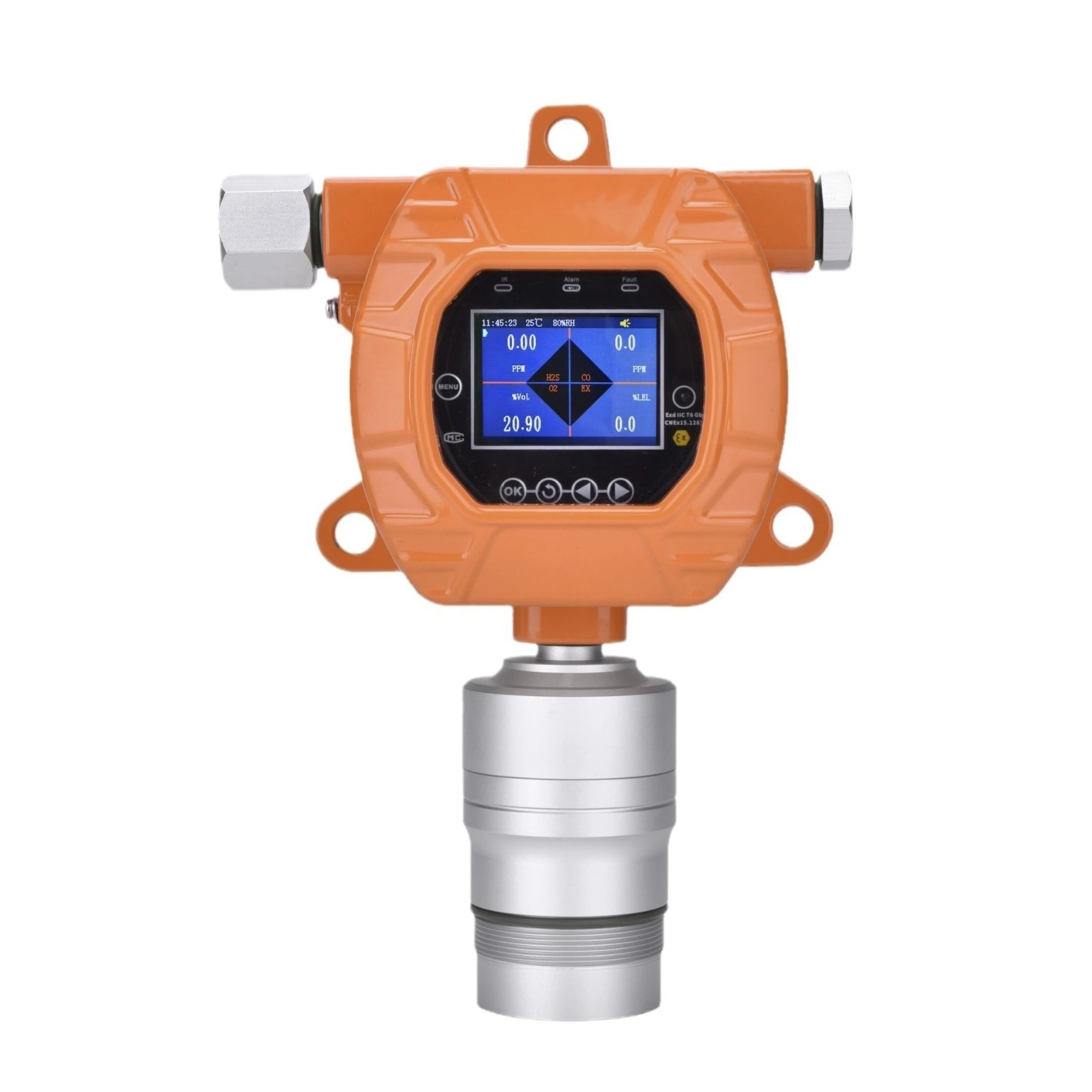 Fixed detector CO2 online alarm