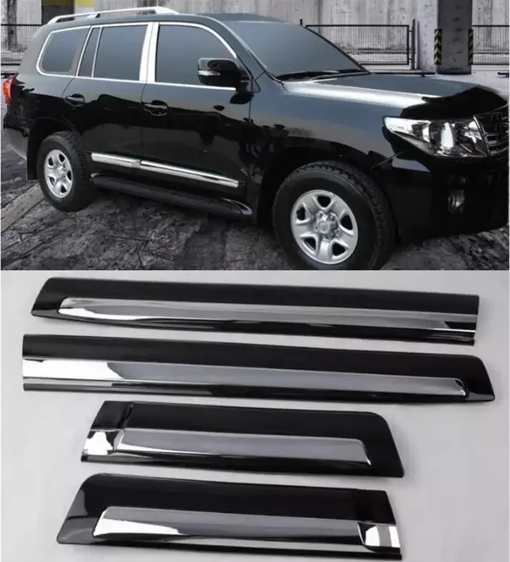 High Quality ABS CAR SIDE DOOR BODY SKIRTS PROTECTOR MOLDING COVER FOR Toyota Land Cruiser 200 FJ200 LC200 2008-2021