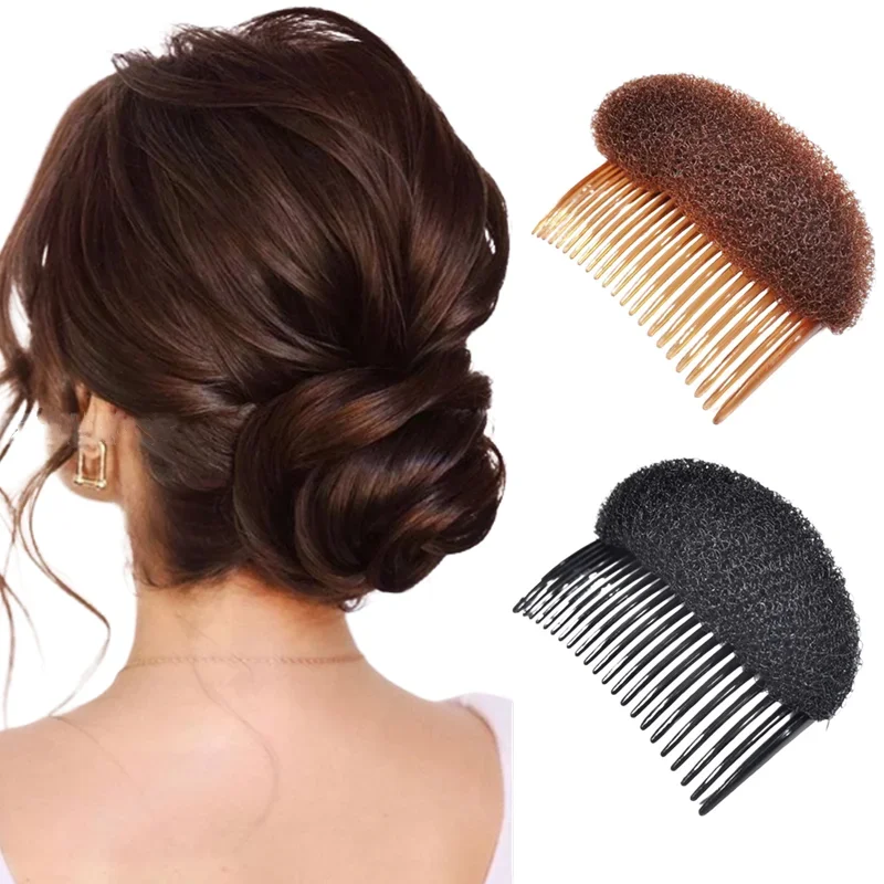 1Pcs Women Fashion Hair Styling Women Fashion Portable Sponge Clip Stick Bun Braid Tool Hair Accessories Modelling Fluffy