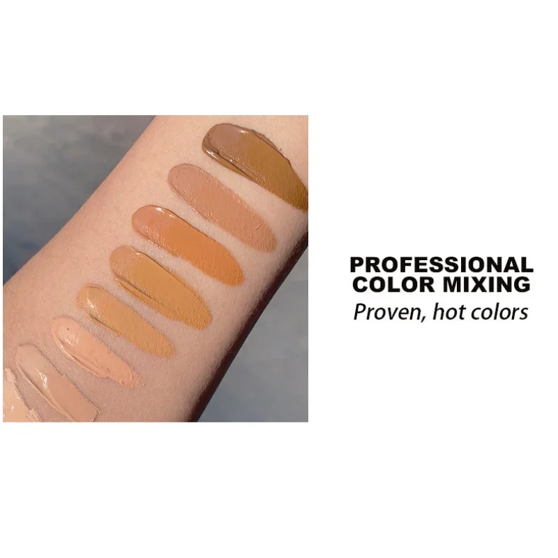 Fit Colours คอนซีลเลอร์ของเหลวน้ําหนักเบา คอนซีลเลอร์ความละเอียดสูง 8 สี ครอบคลุมความหมองคล้ําและจุดด่างดํา ไฮไลท์และคอนทัวร์