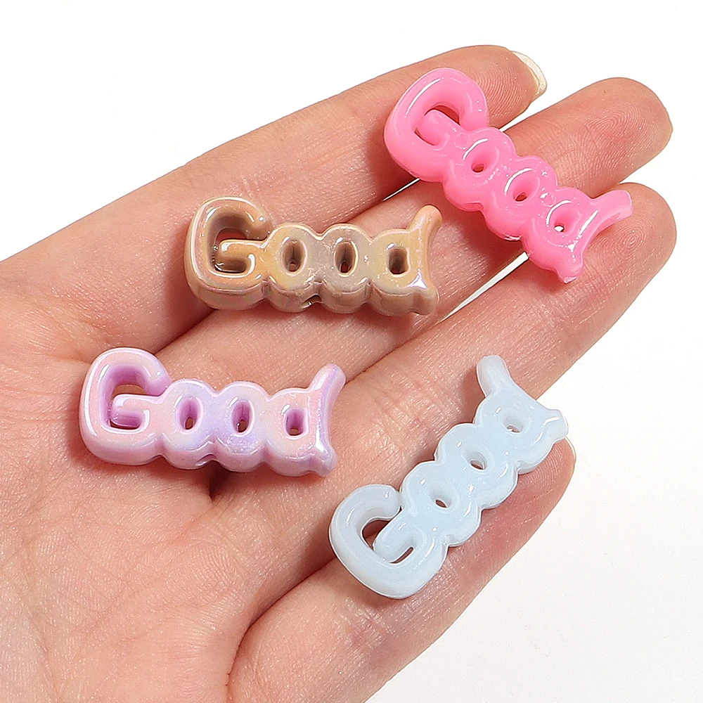 20pcs Letter Acrylic Beads Mixed Color Good English Word Beads For Jewelry Making DIY Necklace Phone Chain Keychain Accessories