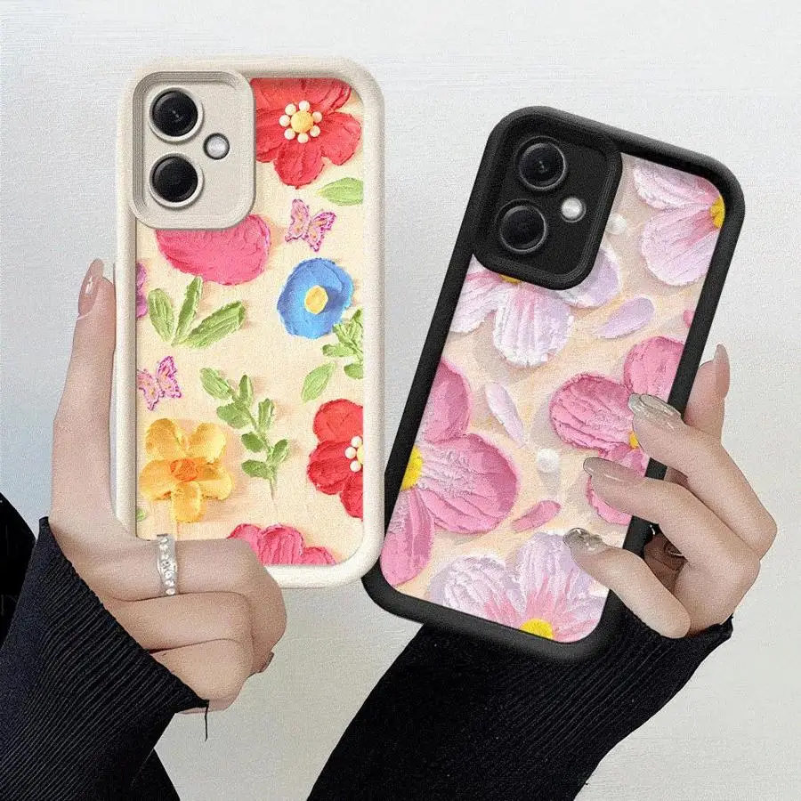 Art Flowers Phone Case for Xiaomi Redmi Note 12ProPlus 13Pro 12 11S 10S 10 11Pro 13 4G 5G Soft Cover