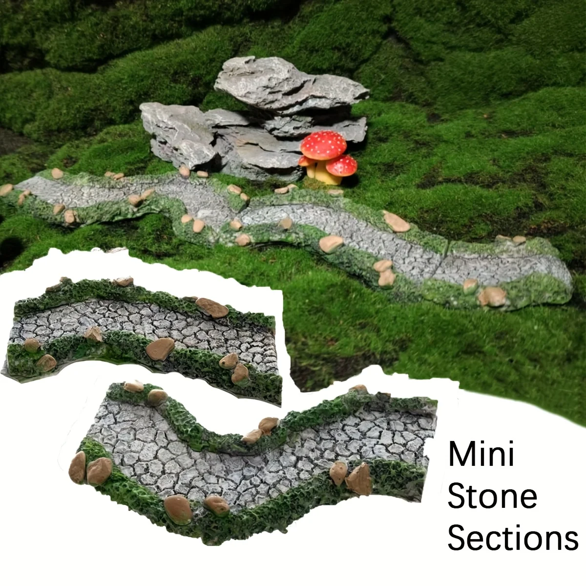 Artificial Stone Paths, Fairy Garden Paths, Resin Art Decorations, Micro Landscapes, Flower Pot Miniature Landscaping, DIY
