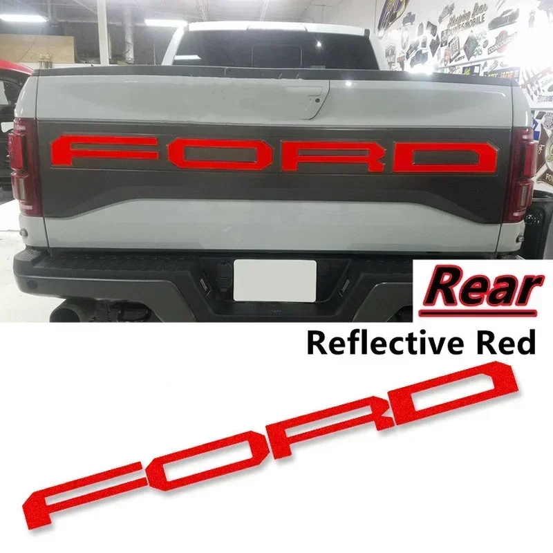 Car Styling Front Grille Emblem Sticker for Ford Letters F150 2017 2018 Auto Rear Trunk Badge Cover Decoration Auto Accessories