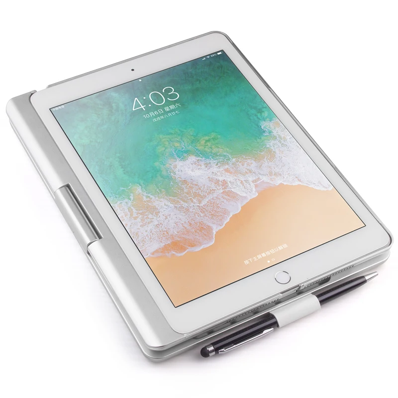 حافظة لوحة مفاتيح بلوتوث لجهاز iPad 5th 6th من الجيل Pro Air 1 2 2018 2017 9.7 حافظة كمبيوتر لوحي عربي عبري إسباني كوري