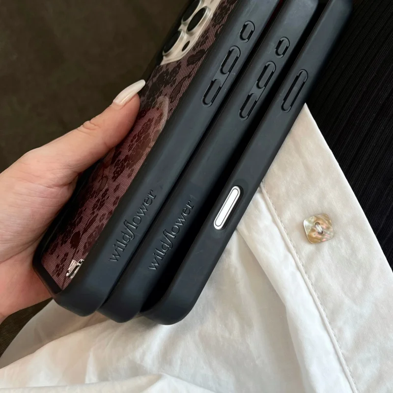 Wildflower Cute Bow Lace Lover Phone Case for iPhone 16 15 14 13 12 Pro Max Plus Flower Pathch Wildflower Anti-Fall Cover﻿﻿﻿﻿ - Image 6