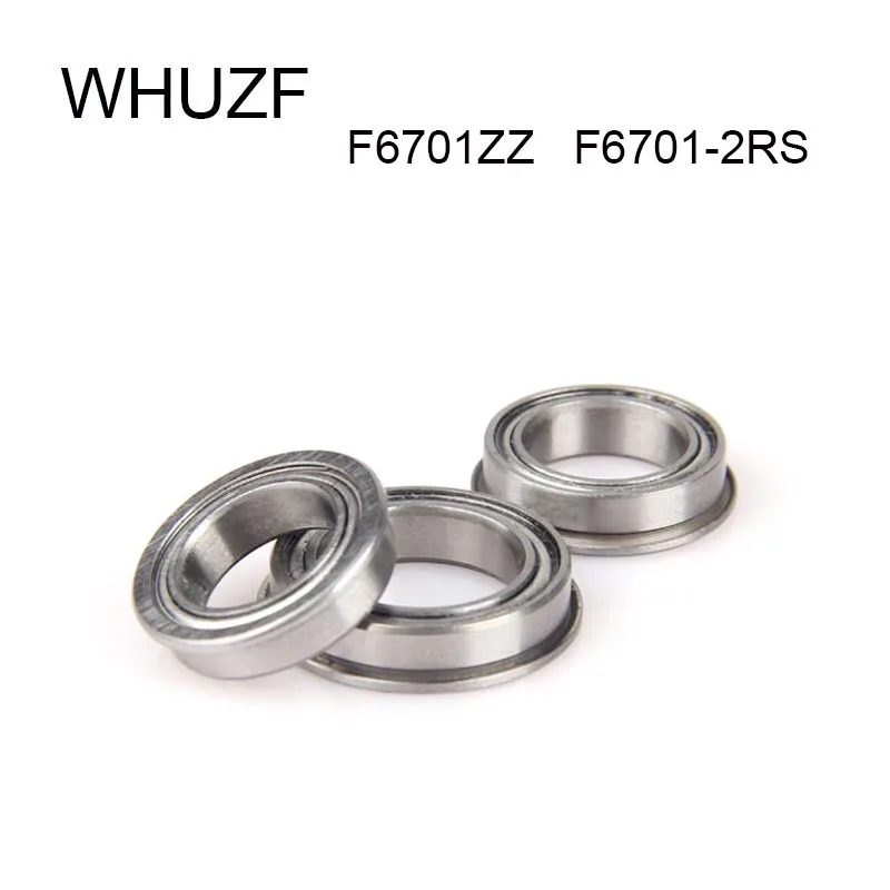 

F6701ZZ F6701-2RS Flange Bearing 12*18*4 mm 10PCS ABEC-5 Double Shielded Deep Groove Flanged F6701 Z ZZ Ball Bearings F6701RS