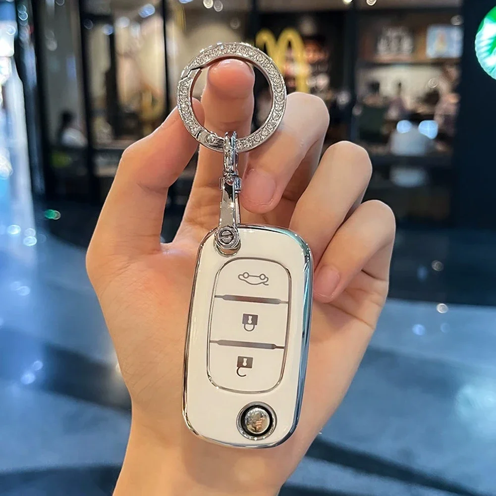 for Mercedes Smart LADA Vesta Granta XRay Kalina Priora Sedan Sport for Renault Fluence Clio Megane 3 Buttons TPU Key Case Cover