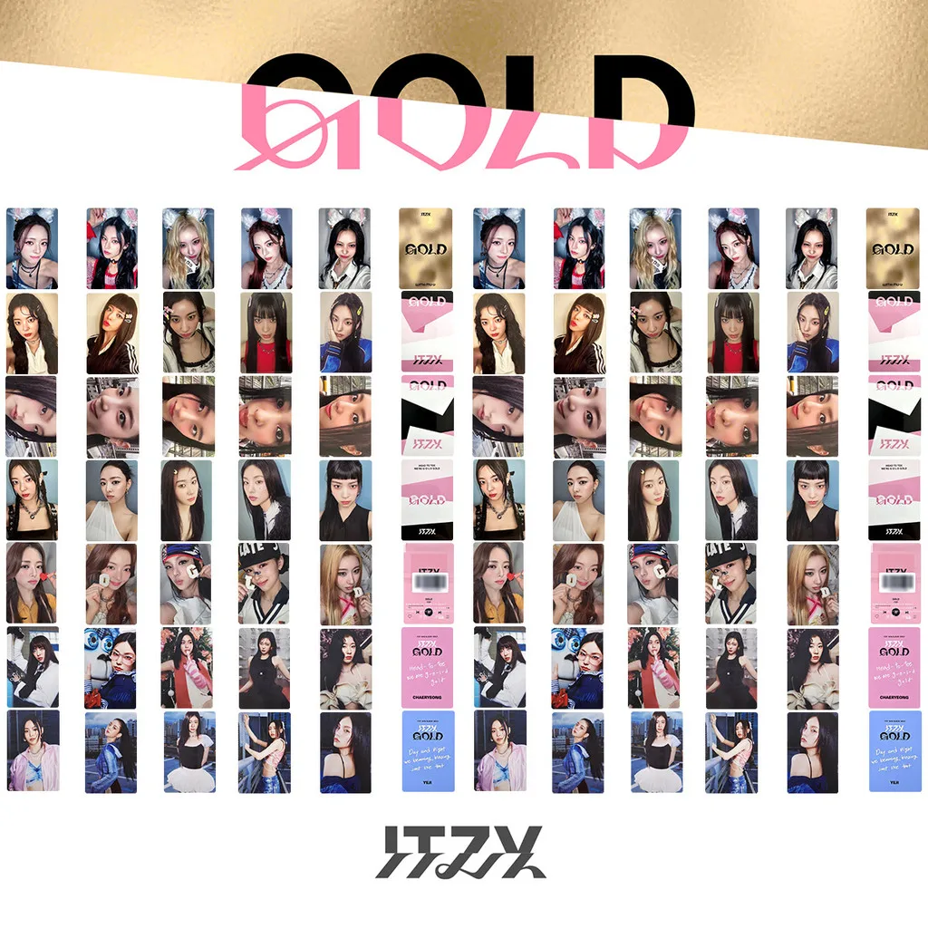 Kpop Idol ITZY Album GOLD Photocards