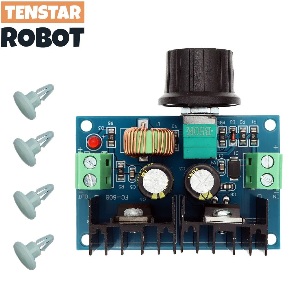 XH-M401 Max 8A 200W DC-DC Step Down Buck Converter Power Supply XL4016 PWM Adjustable 4-40V To 1.25-36V Step-Down Board Module