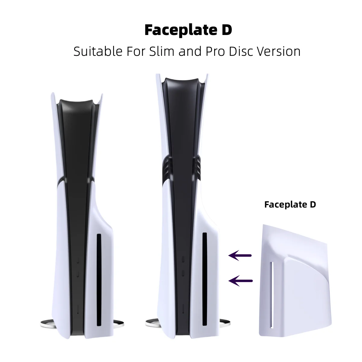 Placas de cubierta, placa frontal D, paneles de carcasa lateral DIY para PS5 Playstation 5 Slim/Pro Disc Edition, funda de repuesto ABS Premium