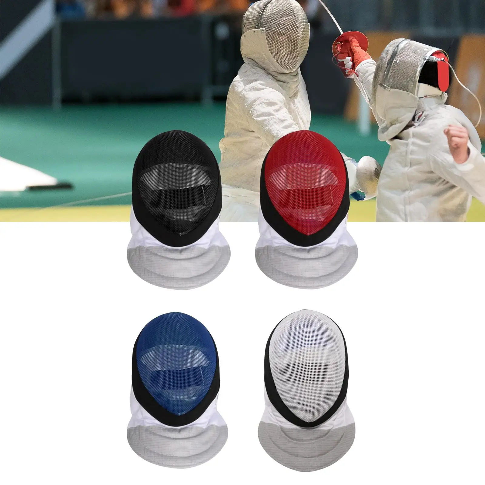 Durable Face Shield Adjustable Strap Fencing Epee Mask Protective Gear