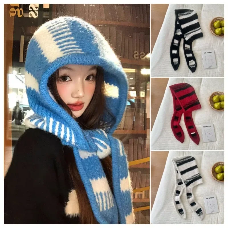 Echarpe-cagoule-en-tricot-a-rayures-et-blocs-de-couleurs-pour-l'automne-hiver-2-en-1-cache-cou-et-bonnet-unisexe-tailles-eu-et-us