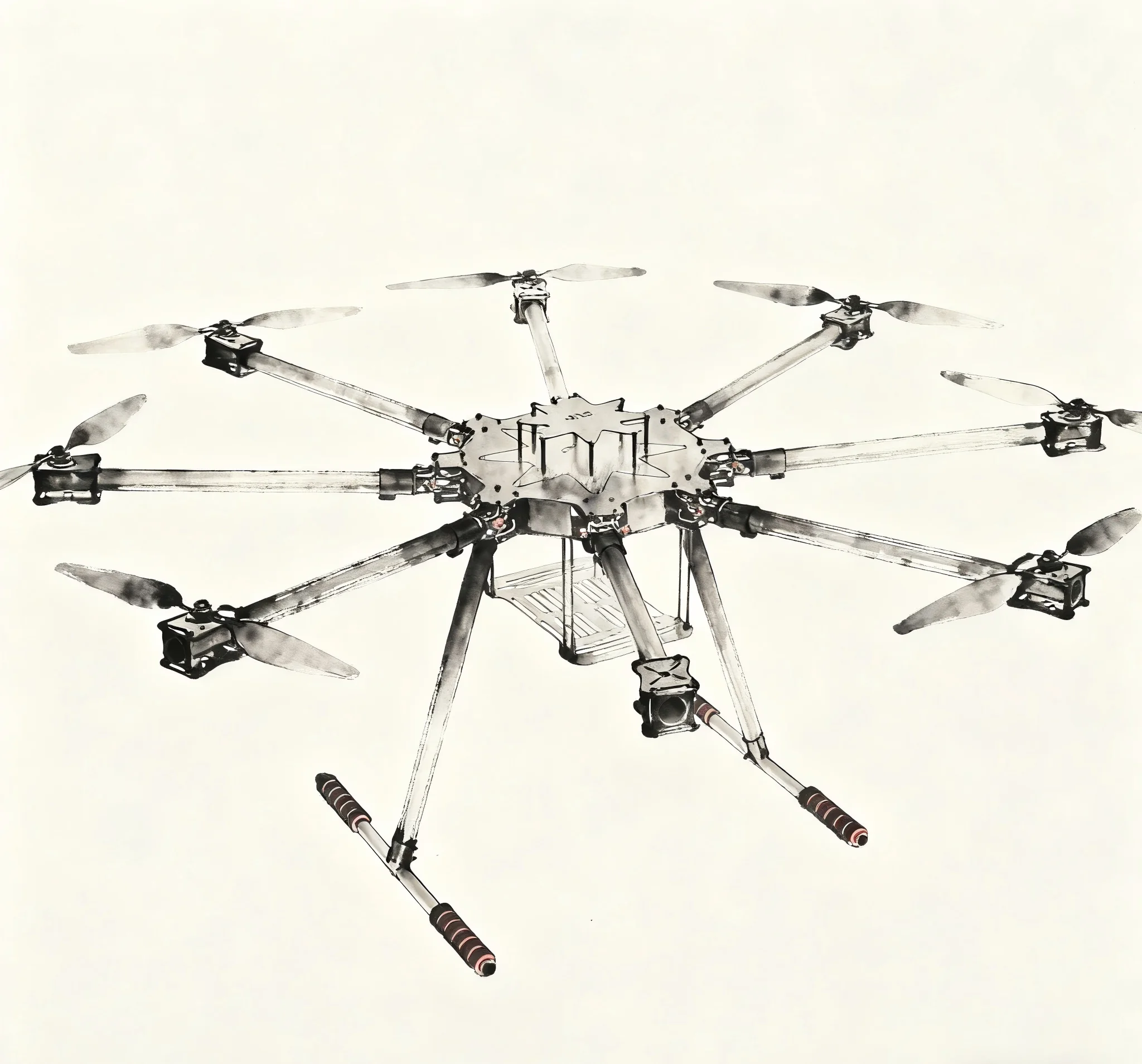 Rctosky LX1100 Full Carbon Fiber 1100mm Octa-Rotor Frame BLHELI 40A ESC 2.4.8 M9N Flight Comtrol Set D4114 Motor