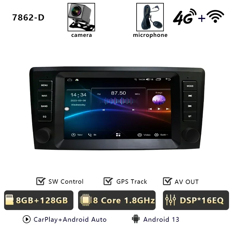 CHSTEK Android 13 Voor Volvo XC90 V70 V40 Carplay S60 S40 XC70 2000-2004 OEM Autoradio Multimedia Speler GPS WIFI 4G FM Head Unit