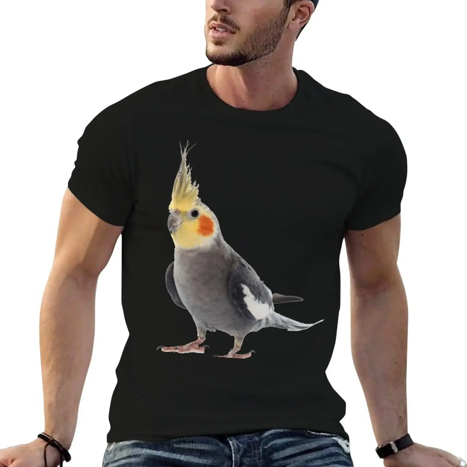 Cockatiel T-Shirt cotton graphic tees korean fashion heavyweight t shirts for men