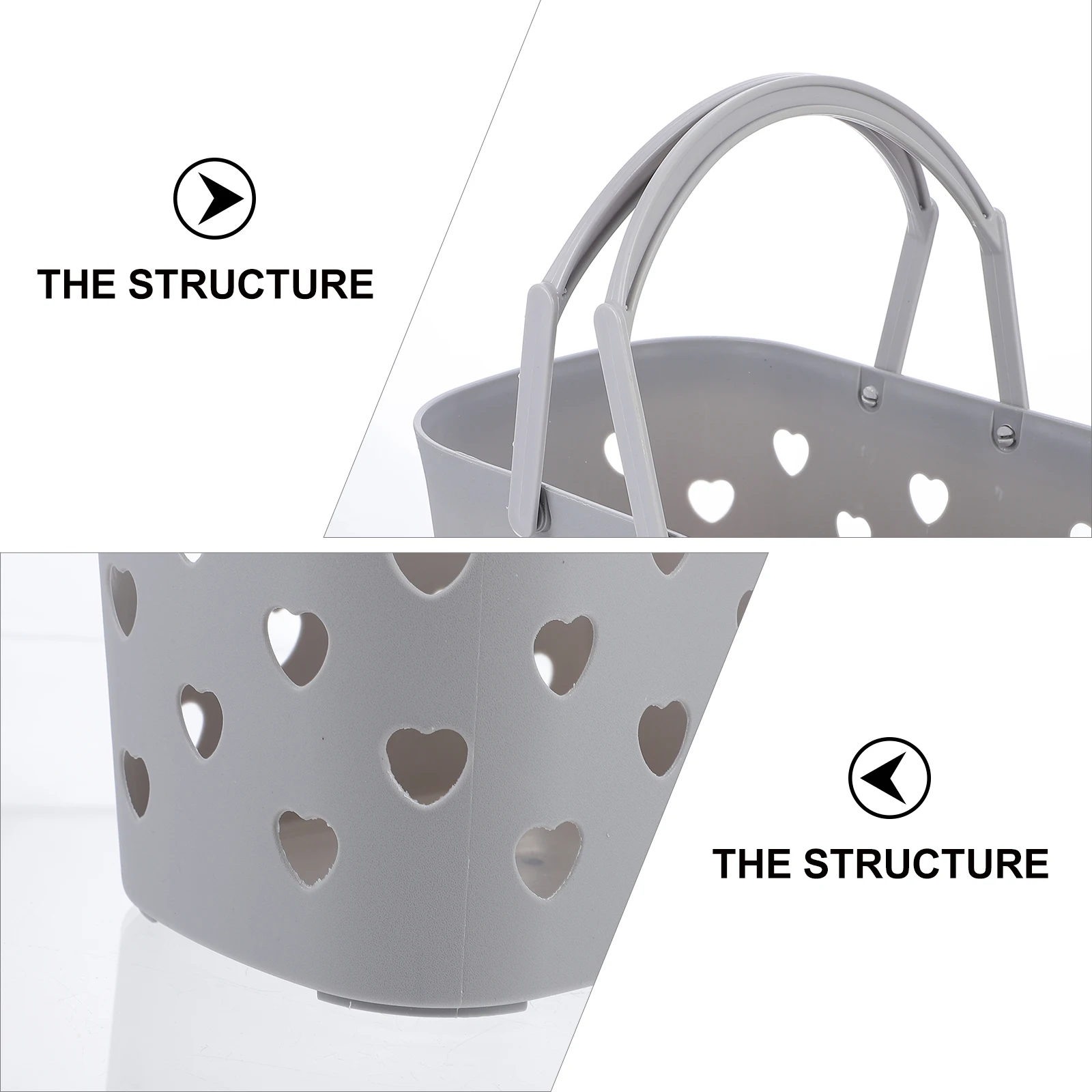 

3pcs Handheld Bathroom Baskets Storage Containers Household Organizers Toiletries Basket Kitchen Dorm Use Assorted Color