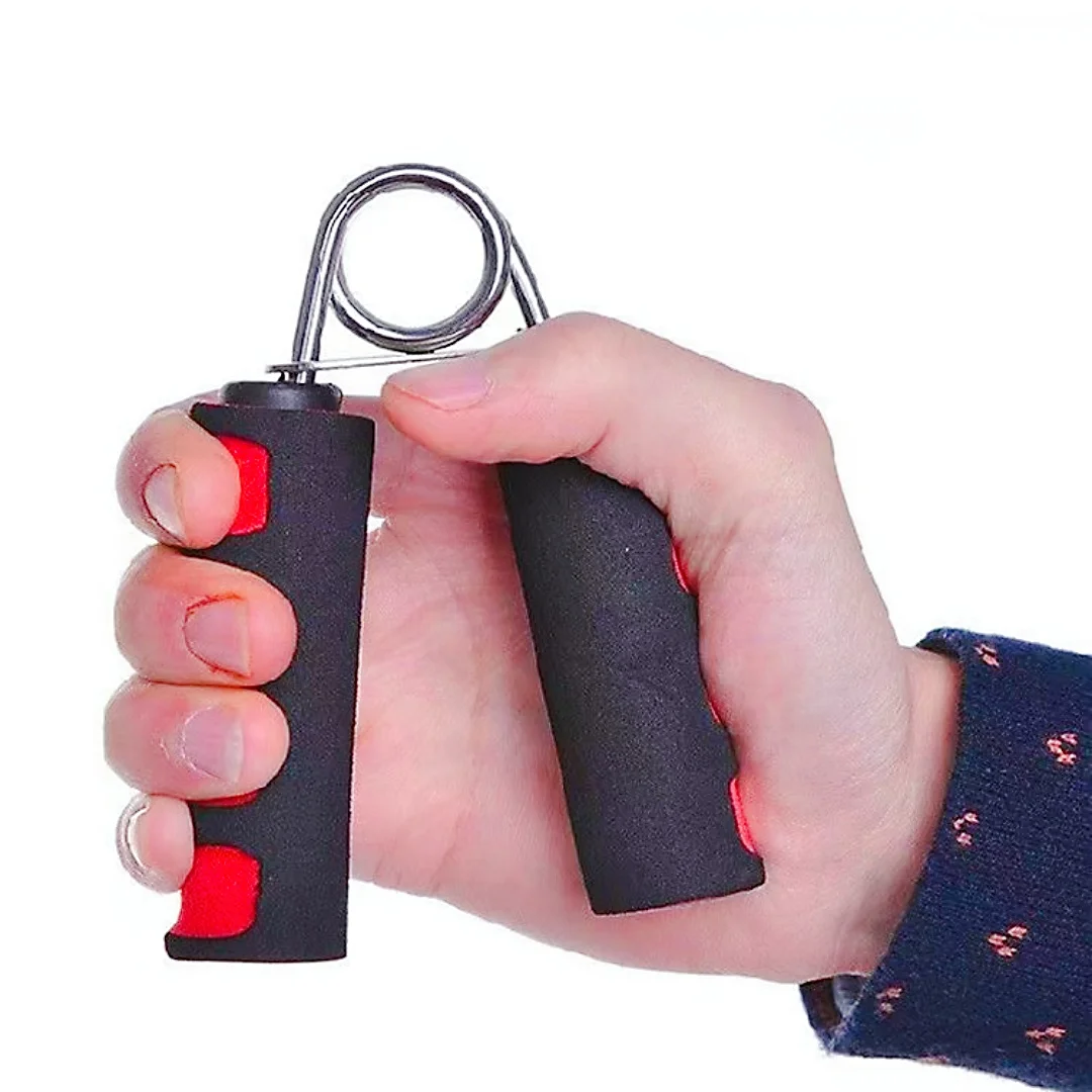 A-förmiger Schwamm-Griffkrafttrainer für Männer, A-Typ Schwamm-Armtrainer, Fitnessgerät, Zweifarbiger Schwamm-Schweißabsorbierender Handtrainer – Detail 1