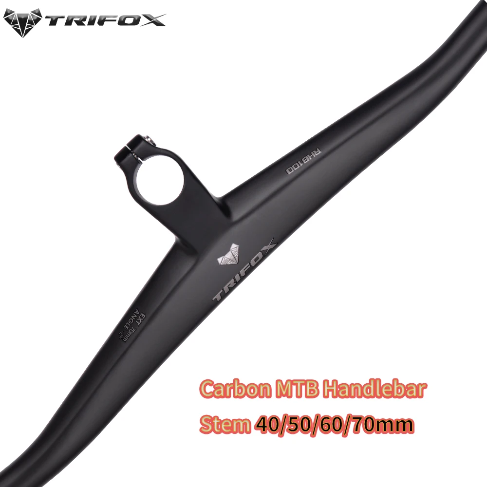 

TRIFOX Carbon MTB Handlebars Riser -2 Degree One-shaped Integrated UD Matte Downhill XC Mountain Bike Handlebar 40/50/60/70mm