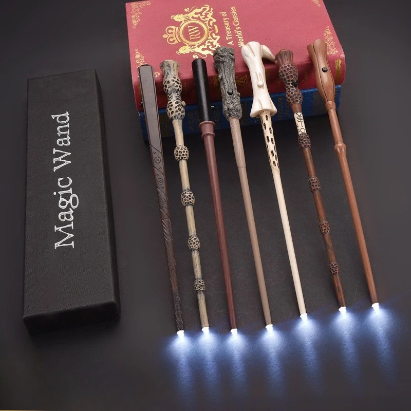 Varita Mágica Luminosa de Harry Potter, Varita de Mago con Luz LED, Juguete de Halloween con Luz