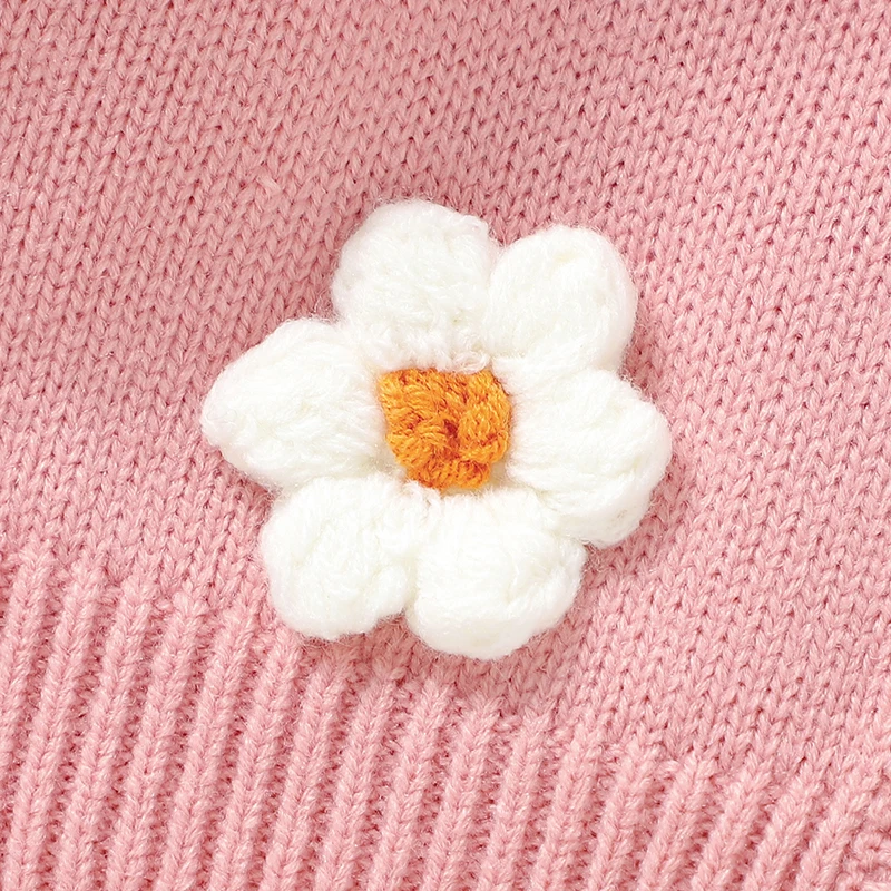 Baby Sweater Long Sleeve Autumn Newborn Girl Cardigan Fashion Cute 3D Flowers Infant Kid Clothing Knitted Cartoon Tops Outerwear