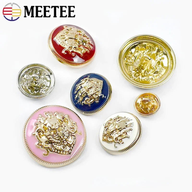 

20Pcs Meetee 10-28mm Metal Button Retro Round Buckles Sewing Garment Jacket Coat Clothes Decoration Buttons Shirt Accessories