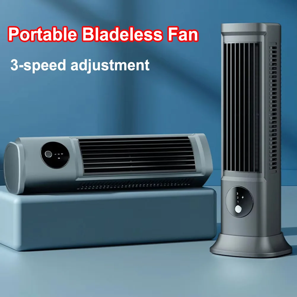 New Vertical and Horizontal Dual-purpose Bladeless Cooling Fan Home Office Portable Electric Fan Small Air Circulation Fan