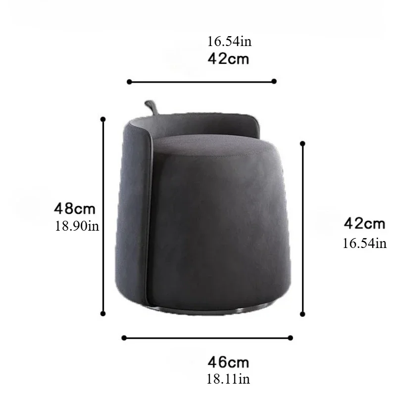 Nordic modern bedroom dressing table and chairs rotatable tea chair shoe changing living room sofa low stool bedroom furniture