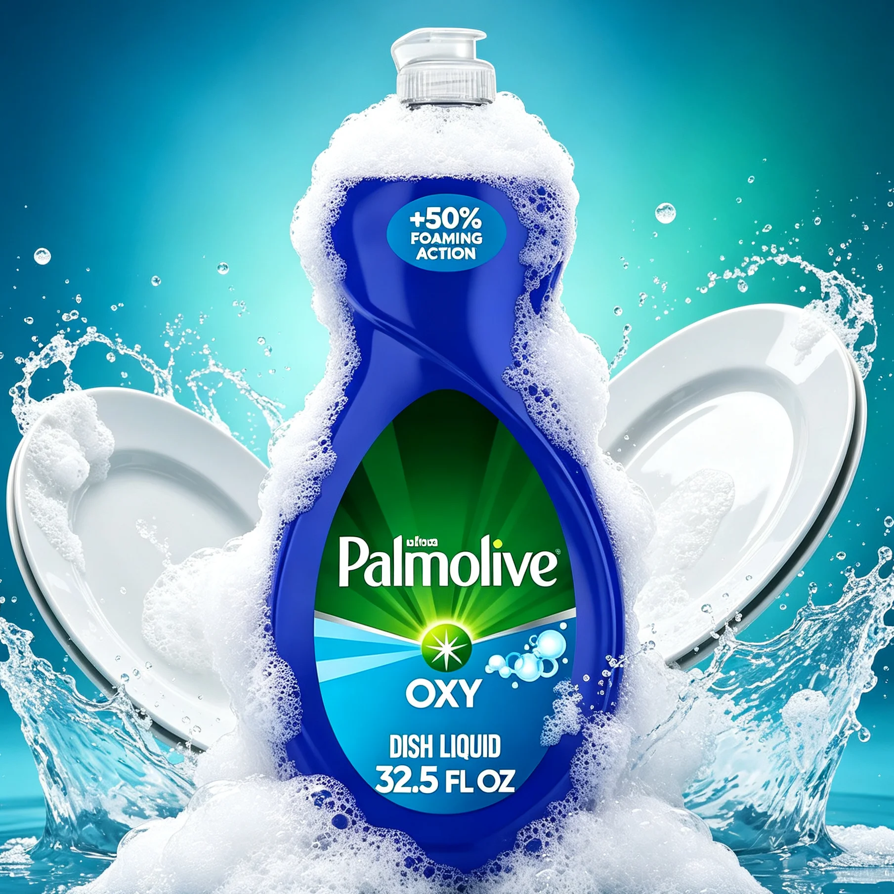 Ultra Oxy Liquid Dish Soap, Deep Grease Cutting, No Soaking Needed, Powerful on Plastics, Dishwashing Liquid, 32.5 Fl oz