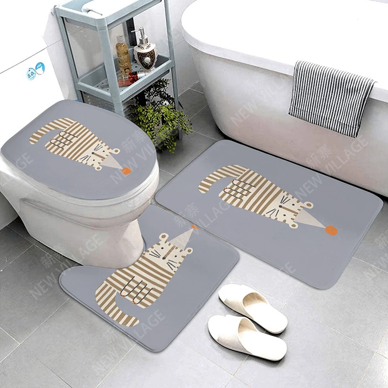 Anti-slip Bath Mat Bathroom Rug Shower Mat Decorative Absorbent Foot Mat Entrance Bathtub toilet rug boho Nordic plant leaf