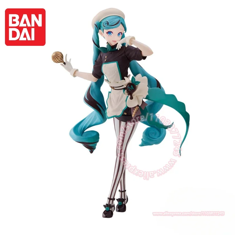 Genuine BANDAI Pastry Chef Hatsune Miku Trendy Figure Desktop Decoration Kawaii Ornaments Birthday Gift Anime Peripheral Model