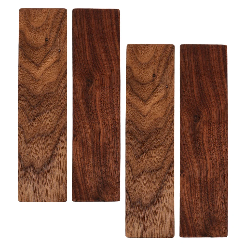 

4 PCS Black Walnut Wood Planks Hard Board Craft Unfinished Blocks Rectangle Whittling for Walls