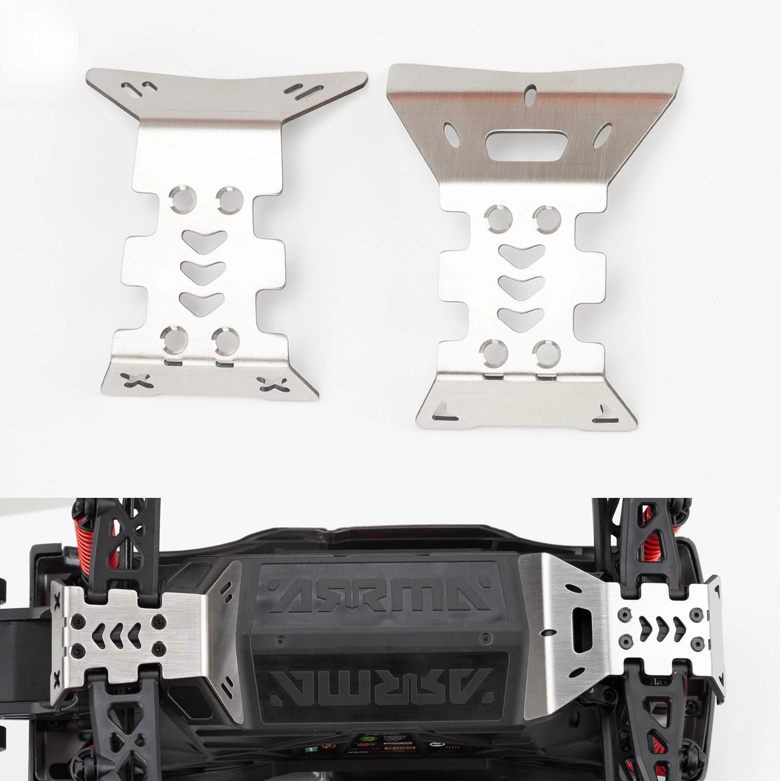 

Stainless Steel Metal Chassis Armor Protection Skid Plate for ARRMA Gorgon 1/16 RC Car Metal Upgrade OP Accessories Parts