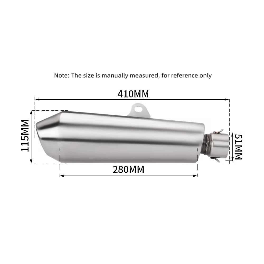 Universal escapes para moto 51MM muffler Motorcycle stainless steel exhaust pipe for ZX4R cb1000r xmax aerox SV650