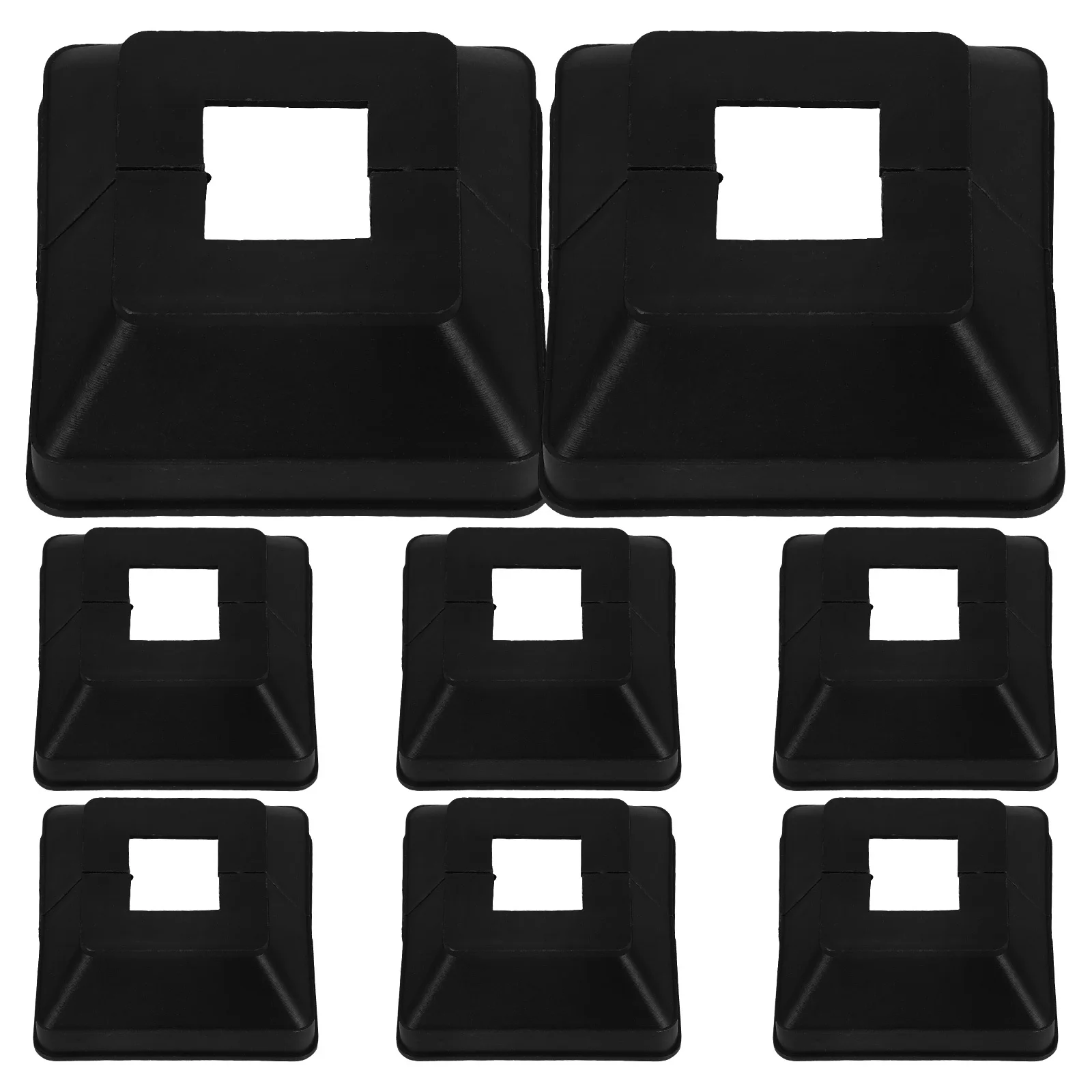 Cubierta de pie de barandilla, tapa decorativa de plástico para barandillas de cubierta, Base de valla, protección de ajuste, cubierta de falda, piezas de valla de Pvc, 8 Uds.