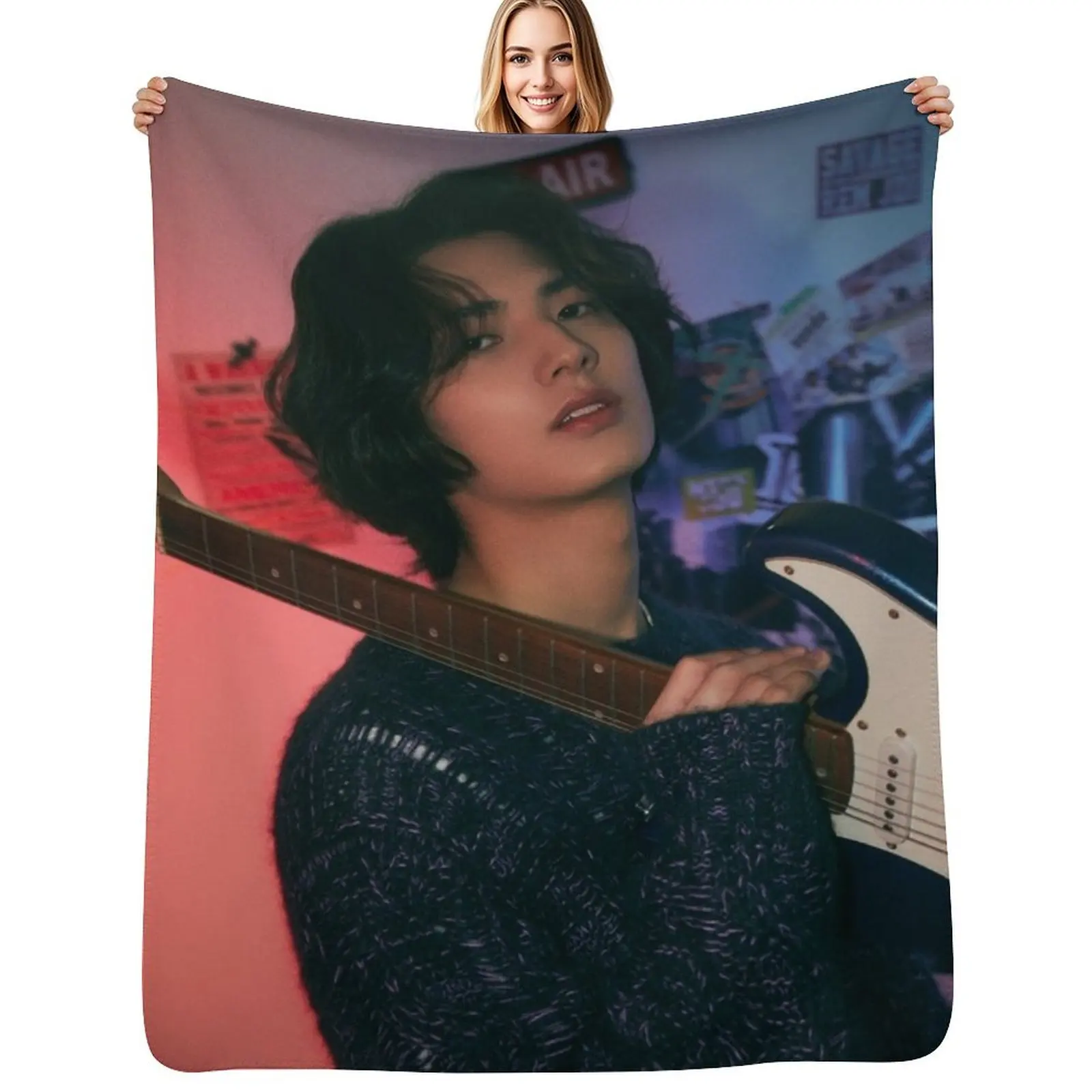 

Xdinary Heroes Jooyeon Throw Blanket Soft Solid Color Blanket for Couch Bed