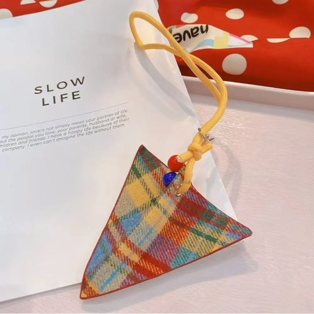 Multicolour Airplane Checkered Airplane Keychain Braided Rope Handmade Airplane Bag Charm High-Quality Woven Ropes