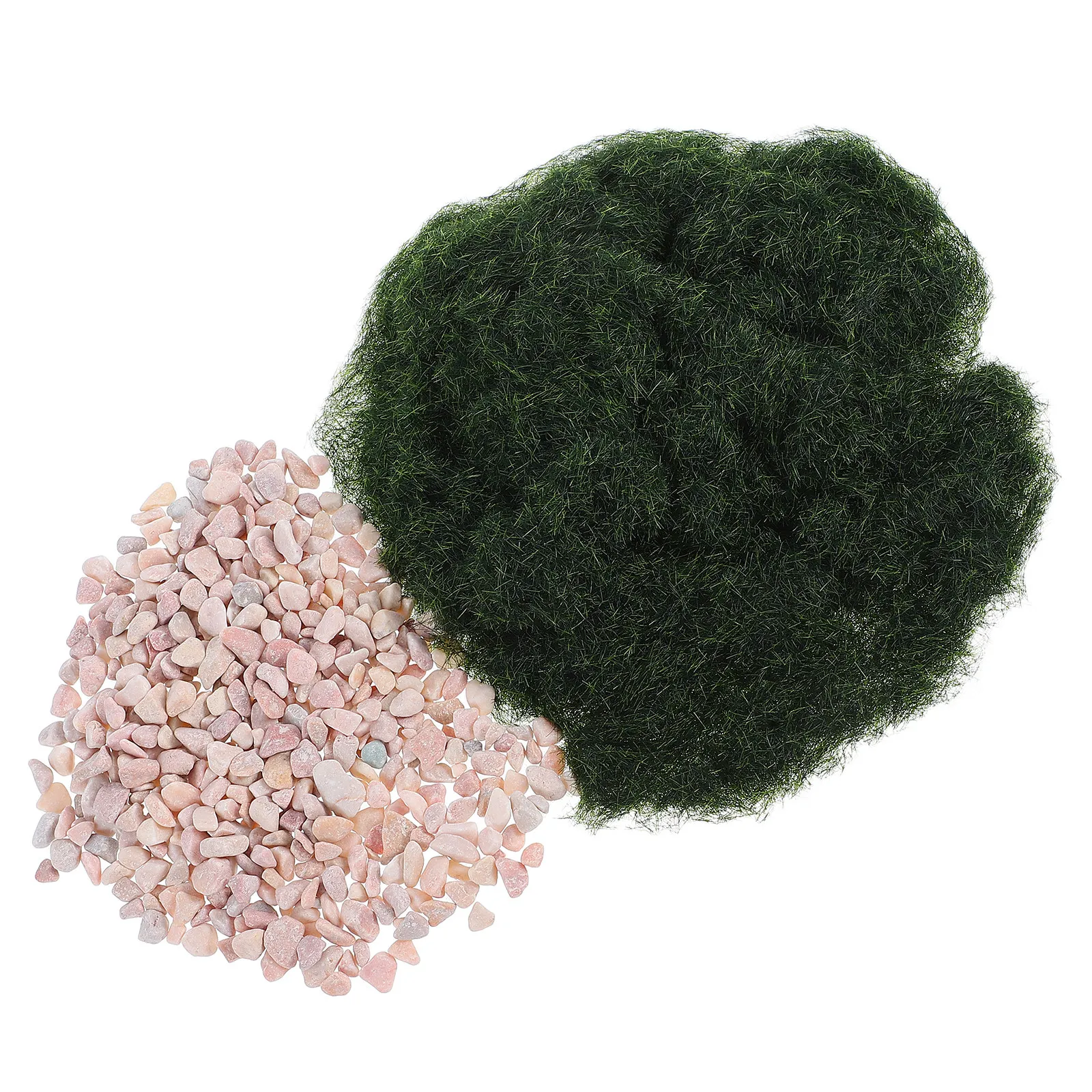 1Set Artificial Grass Powder Stone Realistic Texture for Railway Fairy Garden Miniature Landscape Diorama Scenery Dark Green