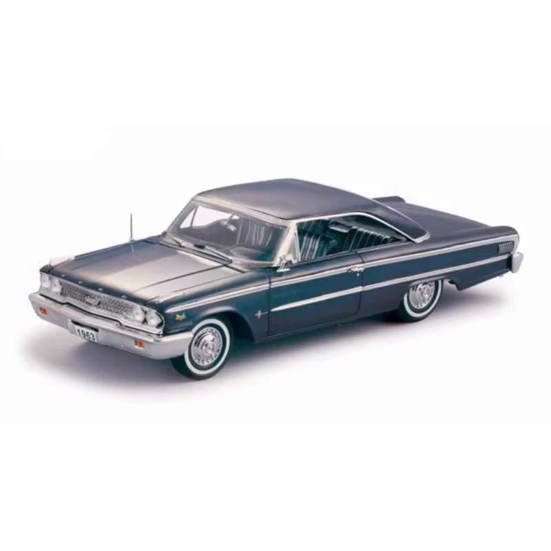 1:18 Scale Diecast Alloy Model 1963 Galaxy 500XL Retro Car Vintage Vehicle Hard Top Open Convertible Collection Display Toys Fan