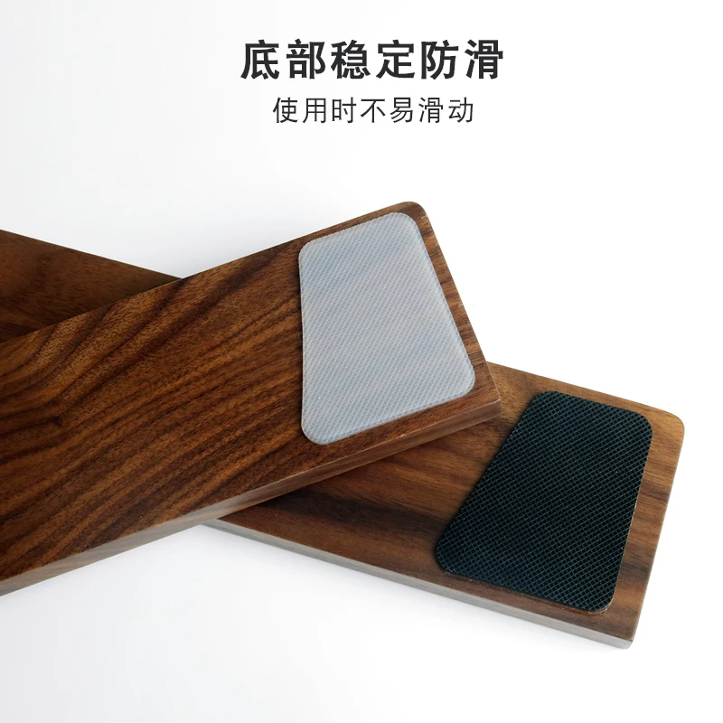 Walnut Wood Palm Rest Custom Soild Wood Mouse Rest Mechanical Keyboard Wrist Rest Accessories AntiSlip Stickers