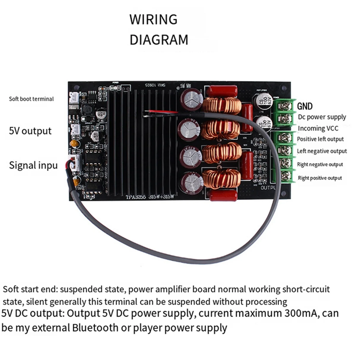 デジタルパワーアンプボード,2x TPA3255-TPA3255 W,ステレオ,hifi,クラスd,車のスピーカー,サブウーファー,家庭用,300