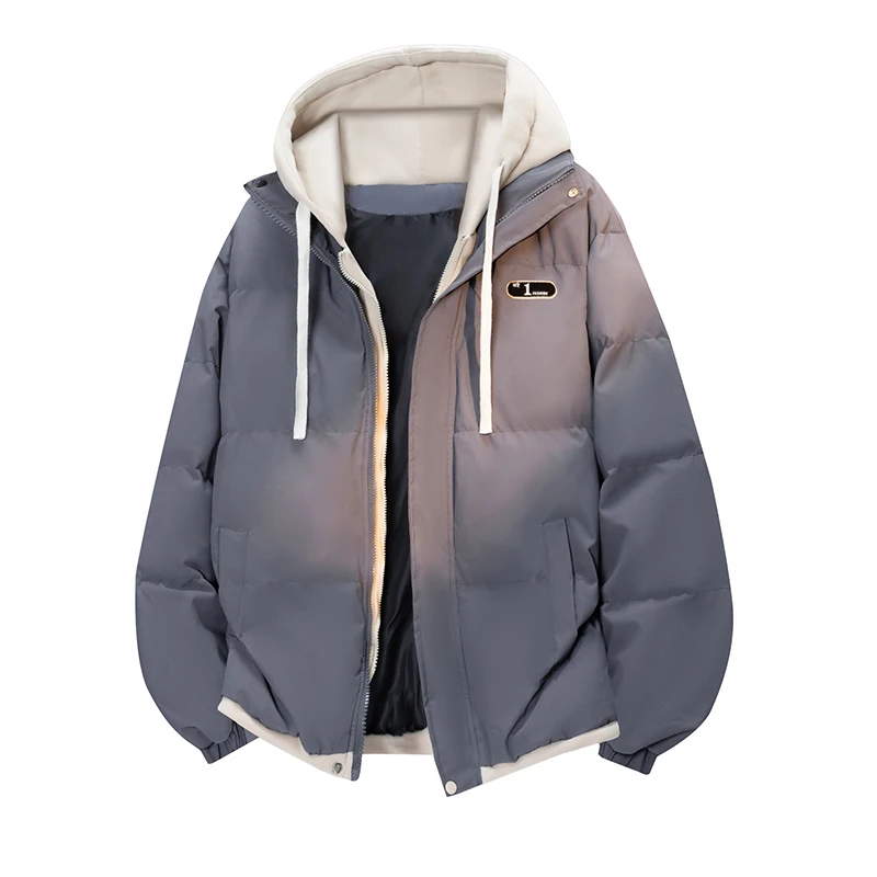 Fashion Casual Hooded Parkas Coats for Men Outdoor Thicken Warm Male Clothes Comfortable All-match Outerwear Winter New Style