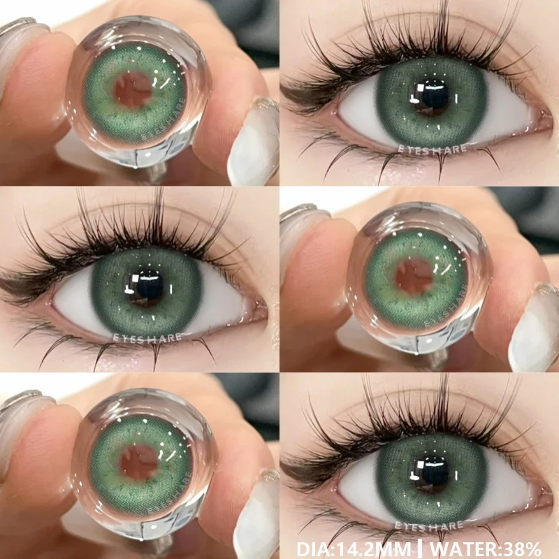 EYESHARE 1Pair New Colored Contact Lenses for Eyes Natural Contact Lenses Blue Eye Lens Green Lenses Yearly Brown Eye Contacts