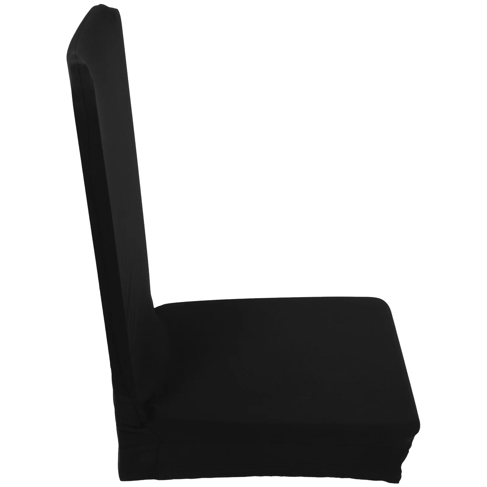 غطاء كرسي بذراعين دوار قابل للإزالة وغطاء كرسي مكتب الكمبيوتر مقاس صغير أسود ناعم من القماش المرن #6