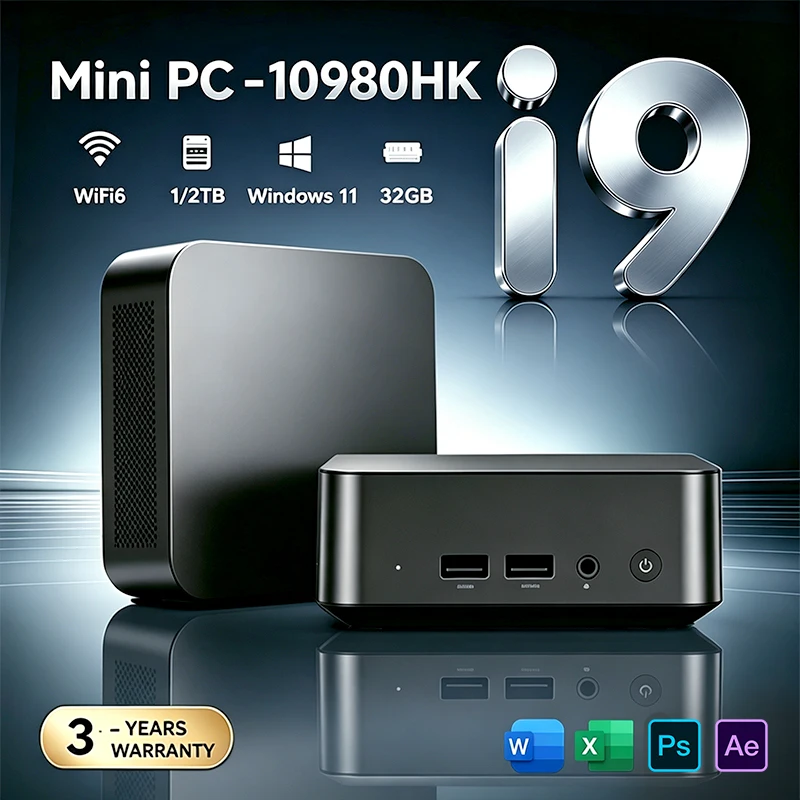 2026 Mini PC Intel I9 10980HK N150 Windows 11 Pro Portable Computer 32GB RAM 1TB 2TB SSD WiFi 6 BT5.2 Office Gaming Desktop PC