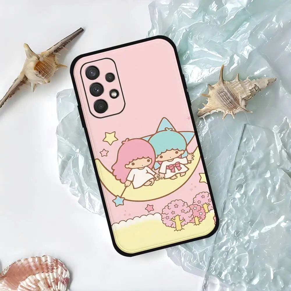 حافظة هاتف L-Little Twin Stars لهاتف سامسونج S24/S25/S22 S30/A51 52/Lite/Ultra/5G/Plus/FE - حماية رفيعة ضد الصدمات باللون الأسود #6