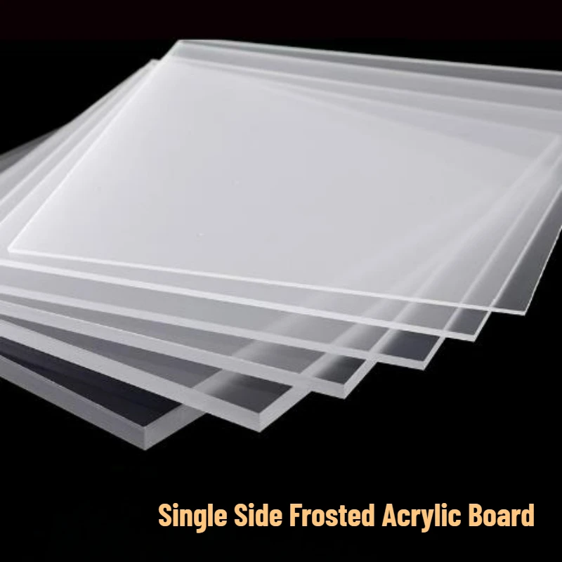 Single Sided Frosted Semi Transparent Acrylic Board Customized Organic Glass Processing Transparent Plastic Board Thick 5mm-10mm