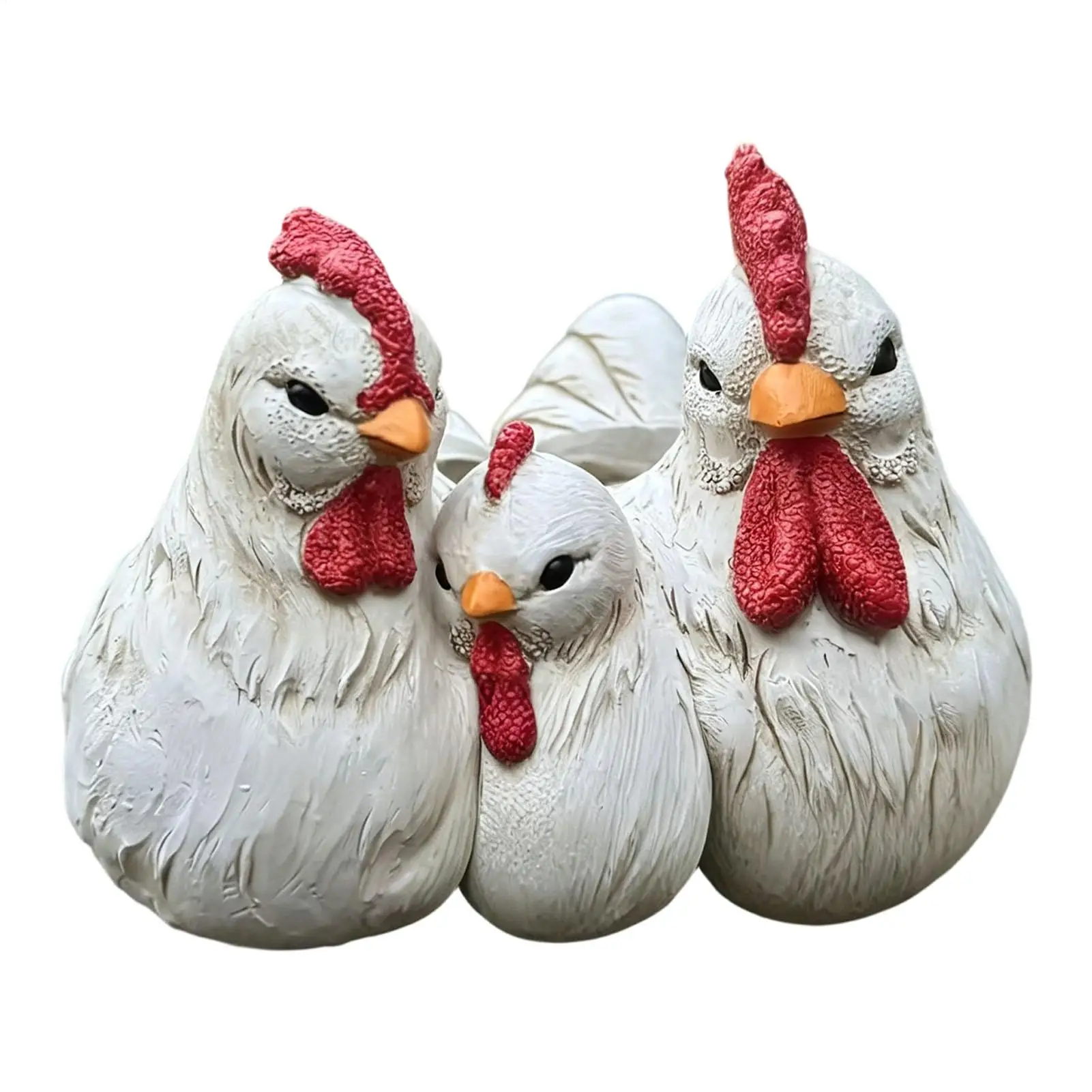Chicken Planter Resin Funny Realistic Animal Decorative Small Planter Flower Pots For Indoor Outdoor Home Farmhouse Garden Yard